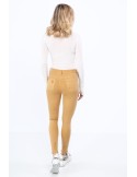 Mustard denim trousers with abrasions 555 - Online store - Boutique